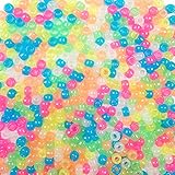 Glow in Dark Multicolor Mix Plastic Pony Beads 6x9mm, 1000 Beads, Made in The USA, Bulk Pony Beads P
