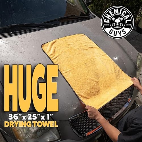 Chemical Guys MIC721 Miracle Dryer Microfiber Drying Towel, (Great for Cars, Trucks, SUVs, RVs, Motorcycles & More), Yellow (36