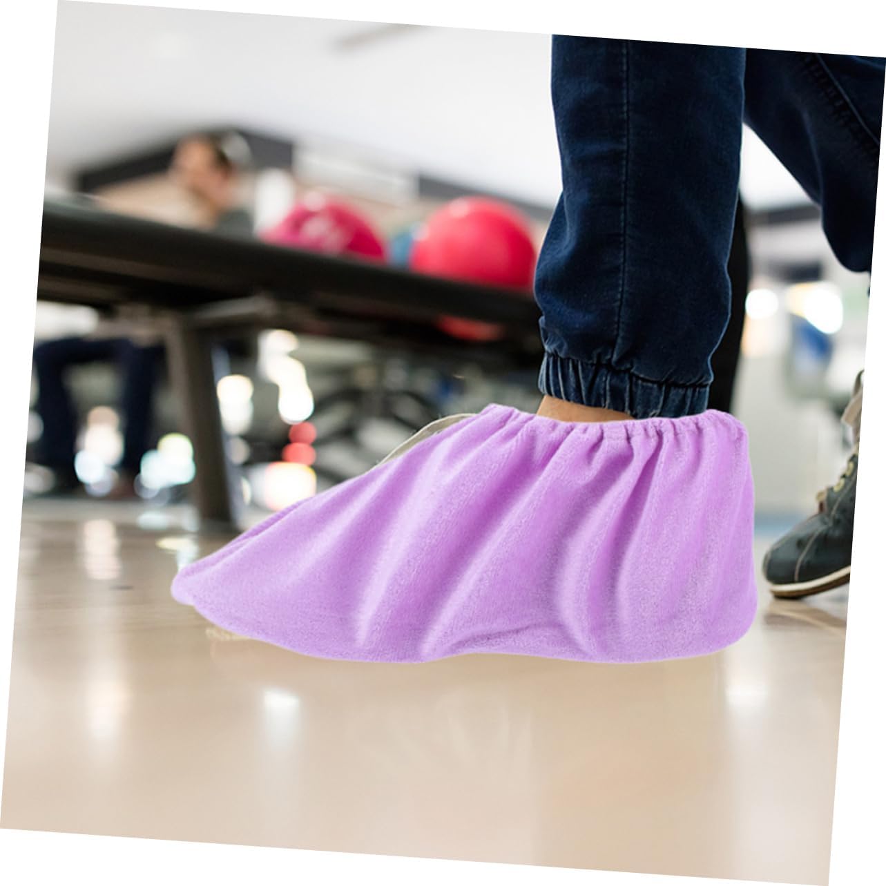 2pairs Bowling for Women Thickened Foot Washable and Bowling Accessories Suitable for Indoor Use Grape