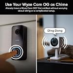 Wyze Video Doorbell v2, Wired, 2K Video, Two-Way Audio, Color Night Vision, Compatible with Alexa & Google Assistant, Black (Renewed)