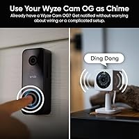 Vista 15 de WYZE Cámara de timbre con cable v2 (se requiere cableado de timbre existente), timbre de video de seguridad 2K, visión nocturna a color, audio de 2