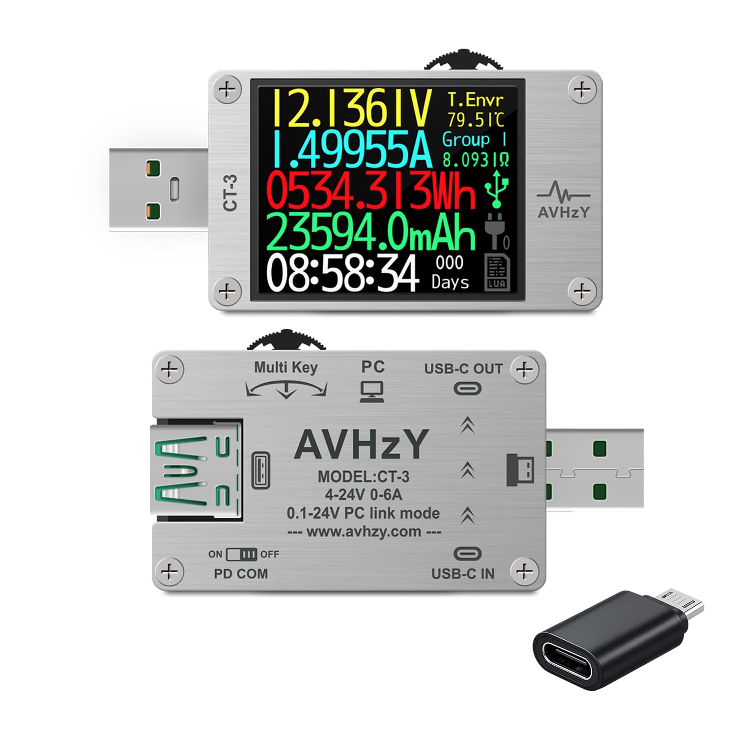 AVH2Y CT-3 USBテスター Amazon.co.jp: AVHzY CT-3 USB3.1テスター 電流電圧テスターチェッカー
