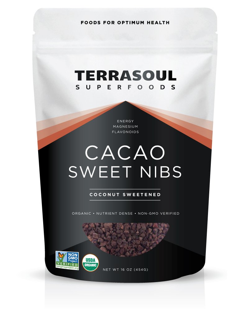 Terrasoul Superfoods Organic Sweet Cacao Nibs, 1 Pound