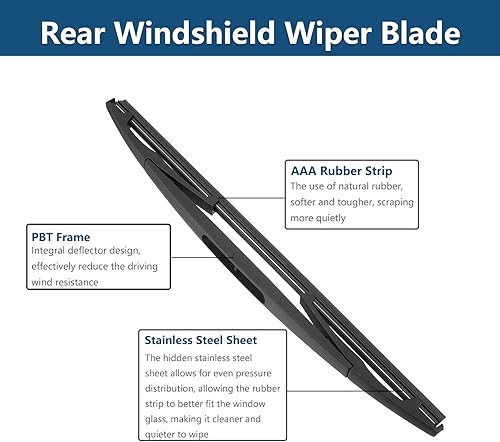 Miniatura 5 de Juego de brazo y limpiaparabrisas trasero para Ford Escape 2008-2012 y Mercury Mariner SUV 2008-2012 Número de repuesto OEM 8L8Z17526C, 8L8Z-17526-C