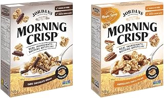 Jordans Morning Crisp Cereal - Dark Chocolate 70% Cocoa, 500g & Jordans Morning Crisp - Maple Pecan, 500g, 500 Grams