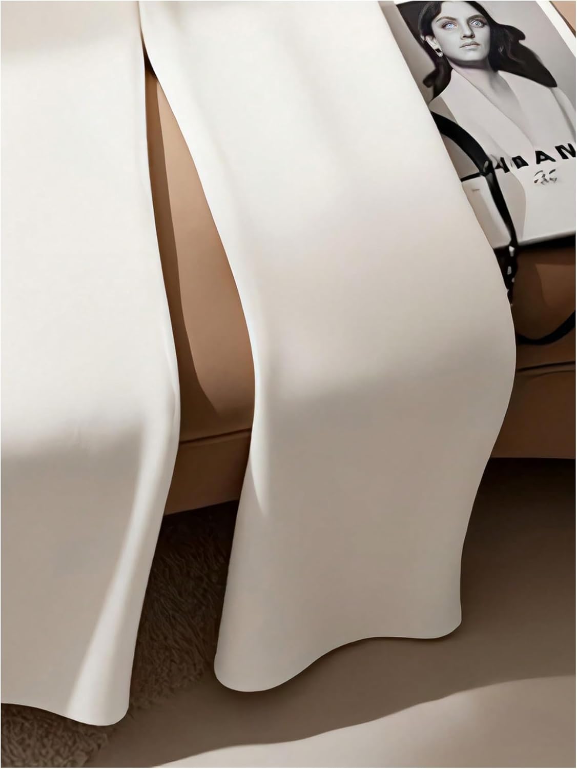 GORGLITTER Women's High Waisted Dress Pants Dressy Casual Straight Wide Leg Work Business Office Pants - Image 4