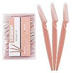 40pcs Eyebrow Razor for Women, Face Shaver Kit Dermaplaning Tool for Peach Fuzz Removal, Stainless Steel Blades with Protective Covers | Eyebrow Trimmer, Facial Hair Removal (Terracotta)