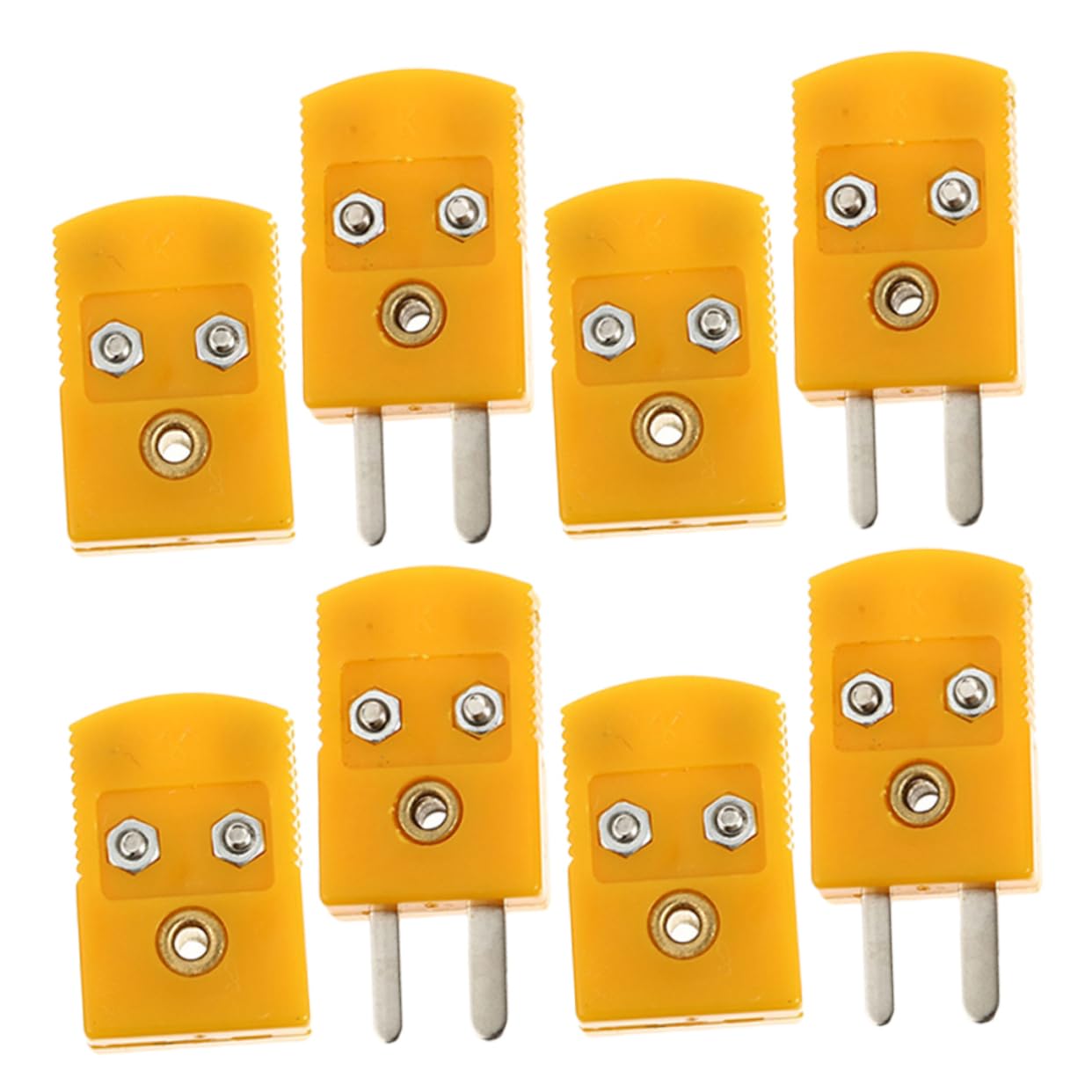 KICHOUSE 2-Packs K-Type Thermocouple Connectors Male Female Plugs for Extension Cord Ends Socket Adapters High-Temperature Waterproof Wire Connect