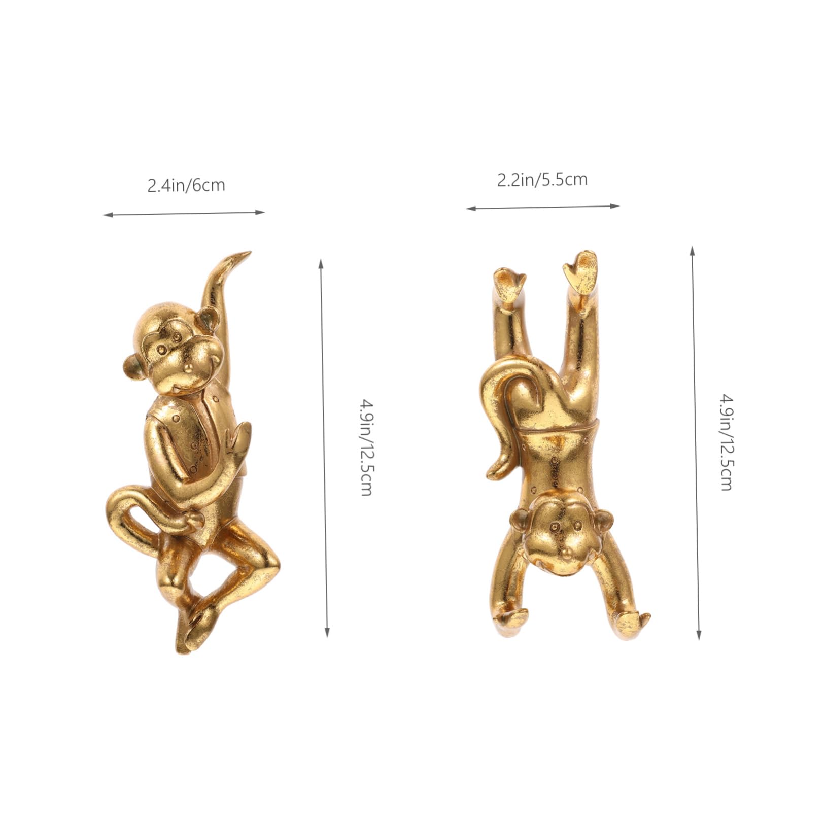 IMIKEYA Wandhaken Klebehaken Haken in Kunstharz Dekorativer Tierform 3d Goldener Kreativer und Charmanter Wanddeko für Schlafzimmer