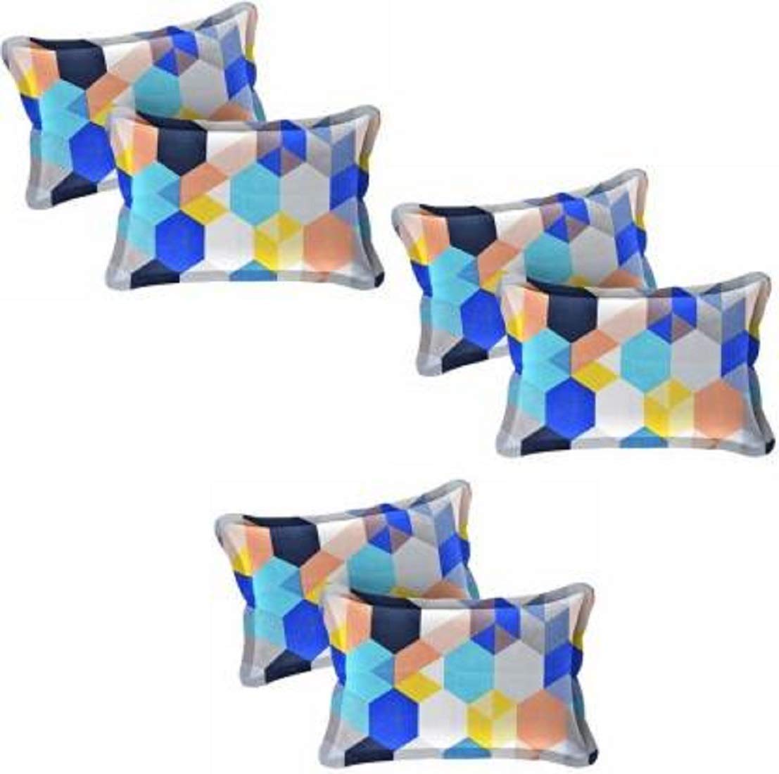 Supreme Home Collective Beautiful Microfiber Printed Diamond Design Pillow Cover Set of 3- Multi