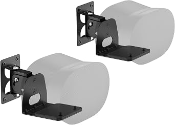 Speaker Mount for Sonos Era 300 Wall Mount Black -Tilt +15/-30 & Swivel 30 Adjustable Wall Bracket for Era 300 Wall Mount with Cable Management for Surround Sound, 2 Pack