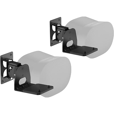 Speaker Mount for Sonos Era 300 Wall Mount Black -Tilt +15°/-30° & Swivel ±30° Adjustable Wall Bracket for Era 300 Wall Mount with Cable Management for Surround Sound, 2 Pack
