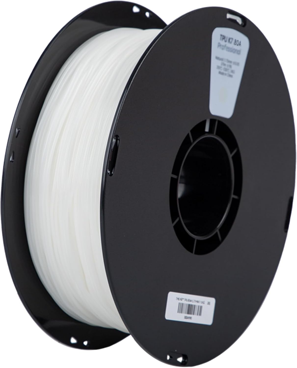 TPU Filament 1.75mm, TPU 80A Filament, Flexible Soft 3D Printer Nature Filament 1kg Spool, Dimensional Accuracy +/- 0.05, Wear-Resistant (Nature)