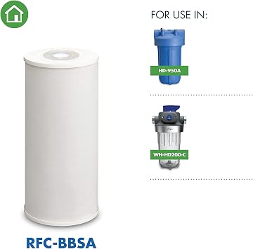 Culligan RFC-BBSA Whole House Water Filter for Sediment - 25 Micron 10x4.5 Long Lasting Water Filter Replacement Compatible with FXHTC, W50PEHD, GXWH40L, GXWH35F, GNWH38S, WFHD13001, Pack of 1