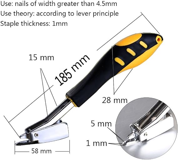 Upholstery Construction Staple Remover Tack Lifter Ofiice Claw Tools Heavy Duty, Pack of 2