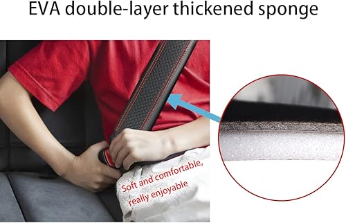Miniatura 4 de zipelo 2 fundas para cinturón de seguridad de automóvil, fundas suaves para correa de hombro, almohadillas de arnés, cojín de conducción cómodo para