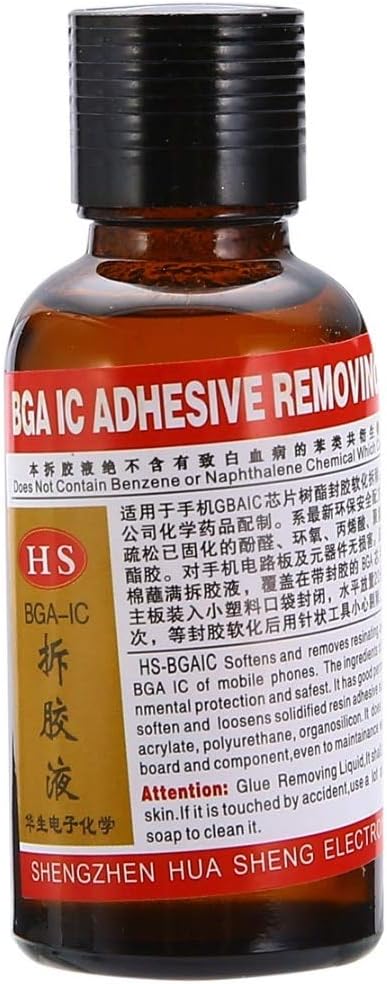 1 Bottle 30ml Chip BGA IC Adhesive Glue Removing Epoxy Remover Cell Phone CPU Chip Cleaner Repair Remove Glue Liquid Tool