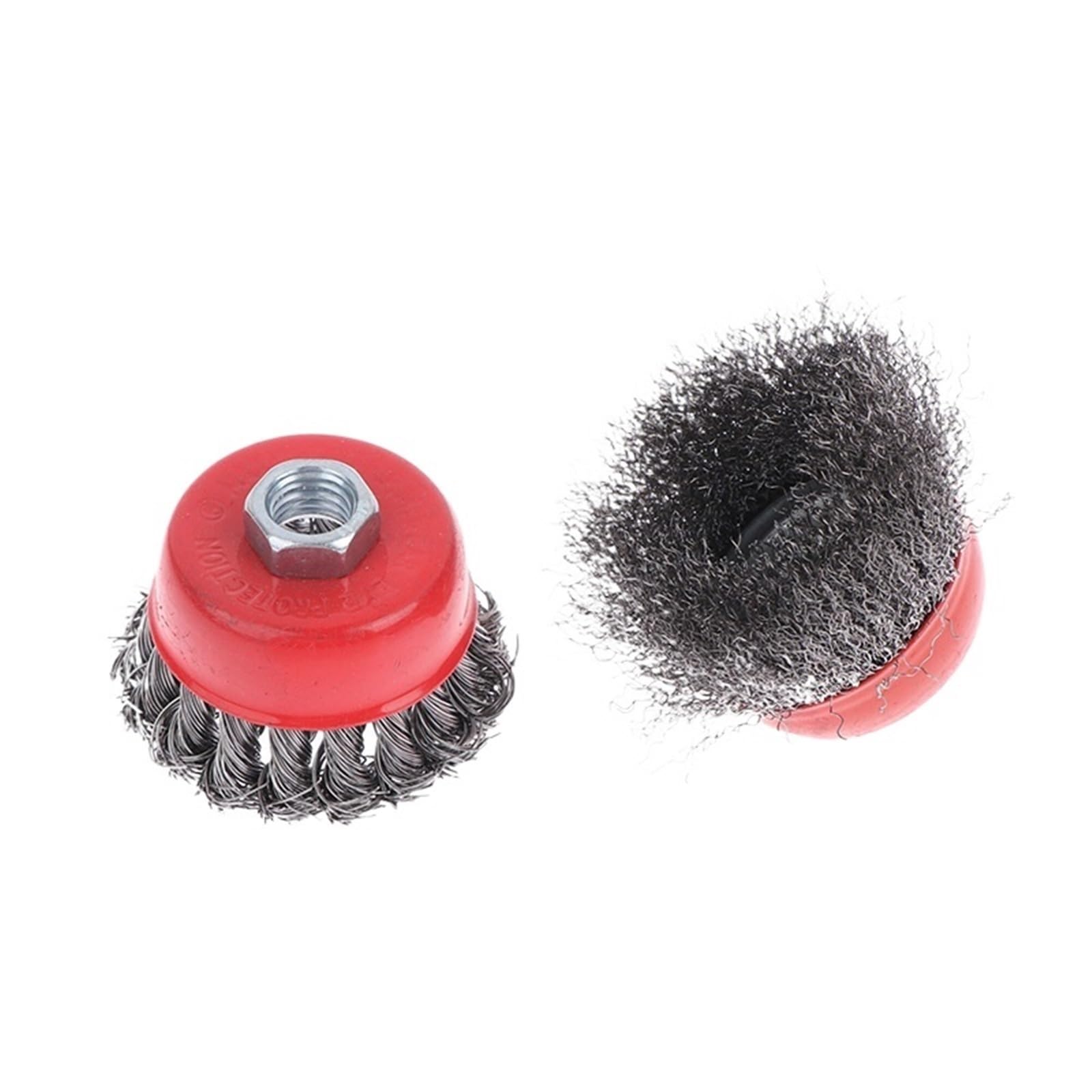 Disques à brosse métallique, Brosse en fil d'acier torsadé 75mm/100mm M14, retrait rouge for meuleuse d'angle(A2)