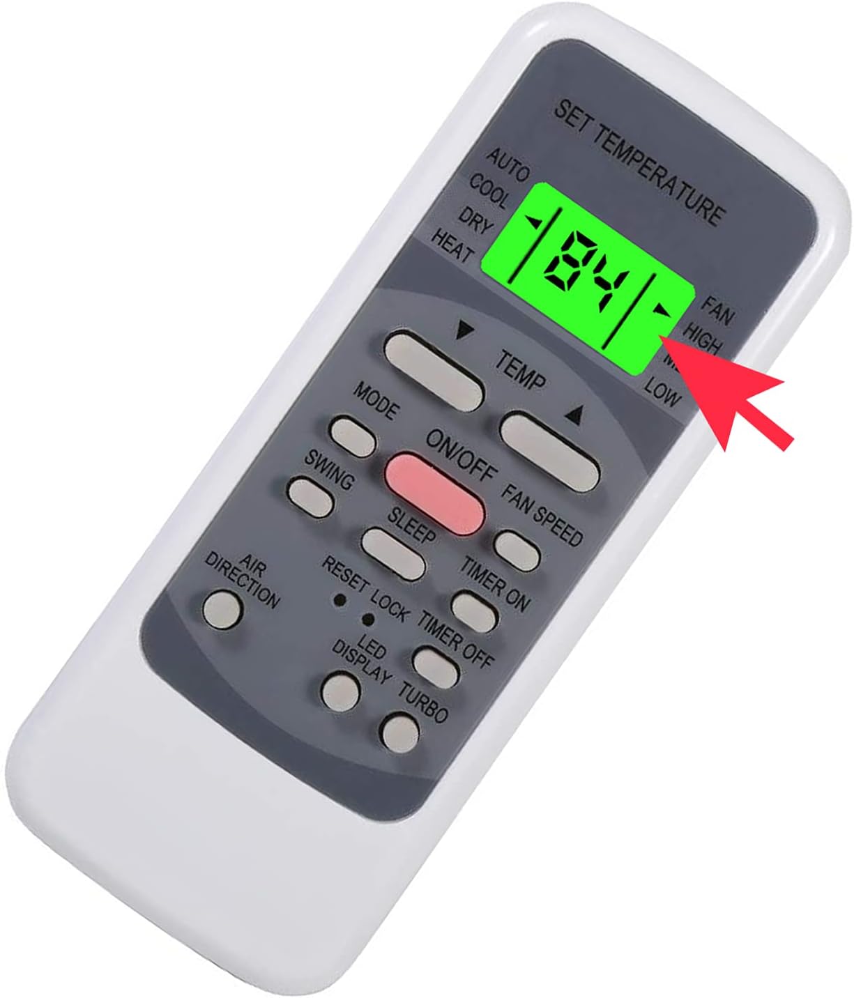 Replacement Remote Control Replace for Everstar MPK-10CR MPK-10CR-1 Portable Air Conditioner