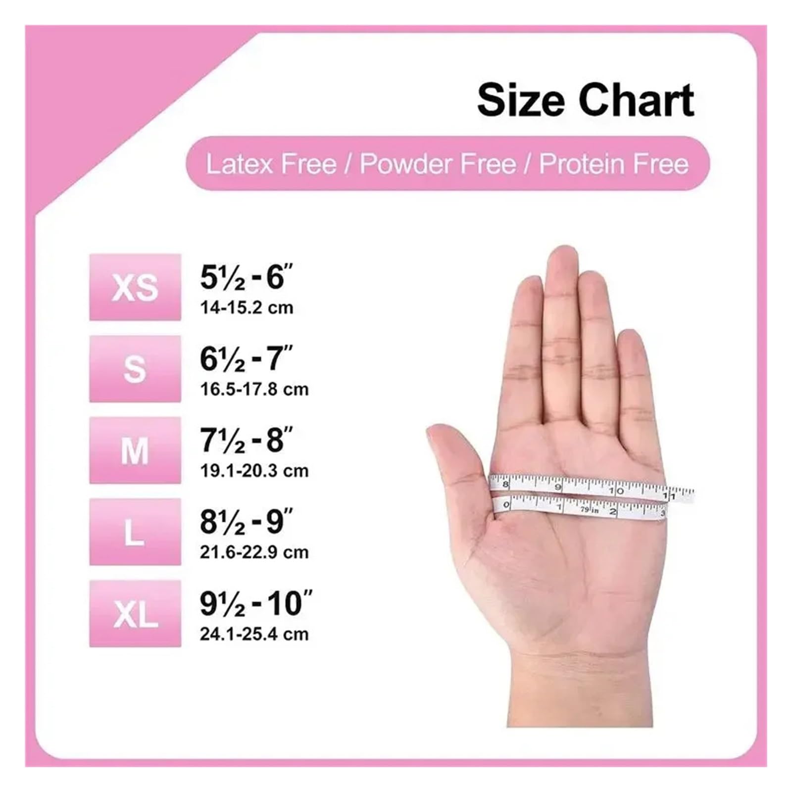 20/50/100 Szt. Różowe Rękawiczki Nitrylowe Jednorazowe Lateksowe Bezpudrowe Do Sprzątania Gospodarstwa Domowego Salon Kosmetyczny Pracująca Kuchnia(Pink 100PCS,M)