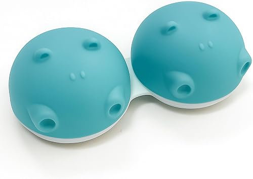 SPORTS WORLD VISION 1PC Blue Hippo Fun Contact Lens Case, Distinctive Cute Animal Design Contact Lenses Case Box, Portable, Lightweight, Cute & Fun Travel Storage/Soaking Lens Solution Case