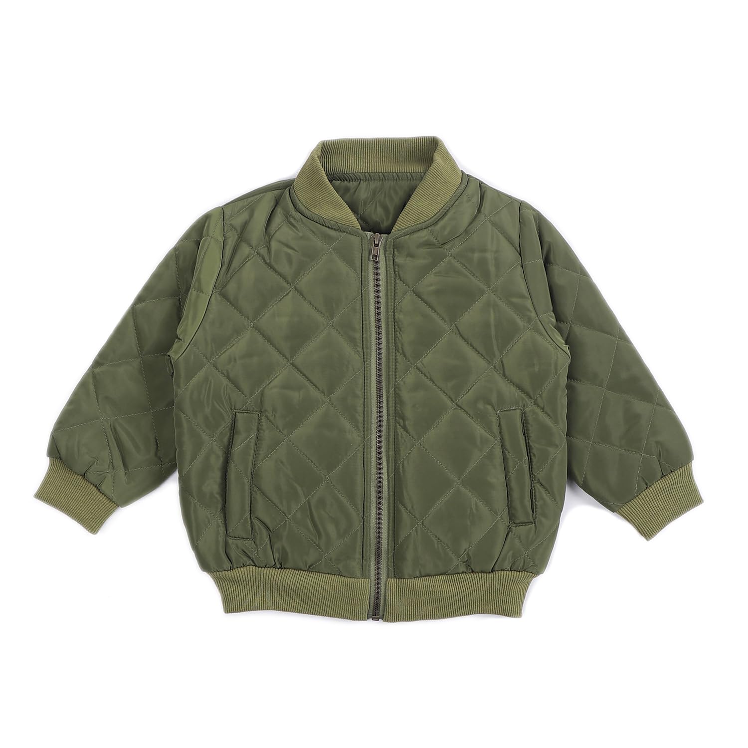 Bold N ElegantKid's Winter Standard Length Warm Quilted Jacket Coat Zipper Jacket Puffer Jacket Coat For Infant Toddler Baby Boy's Girl