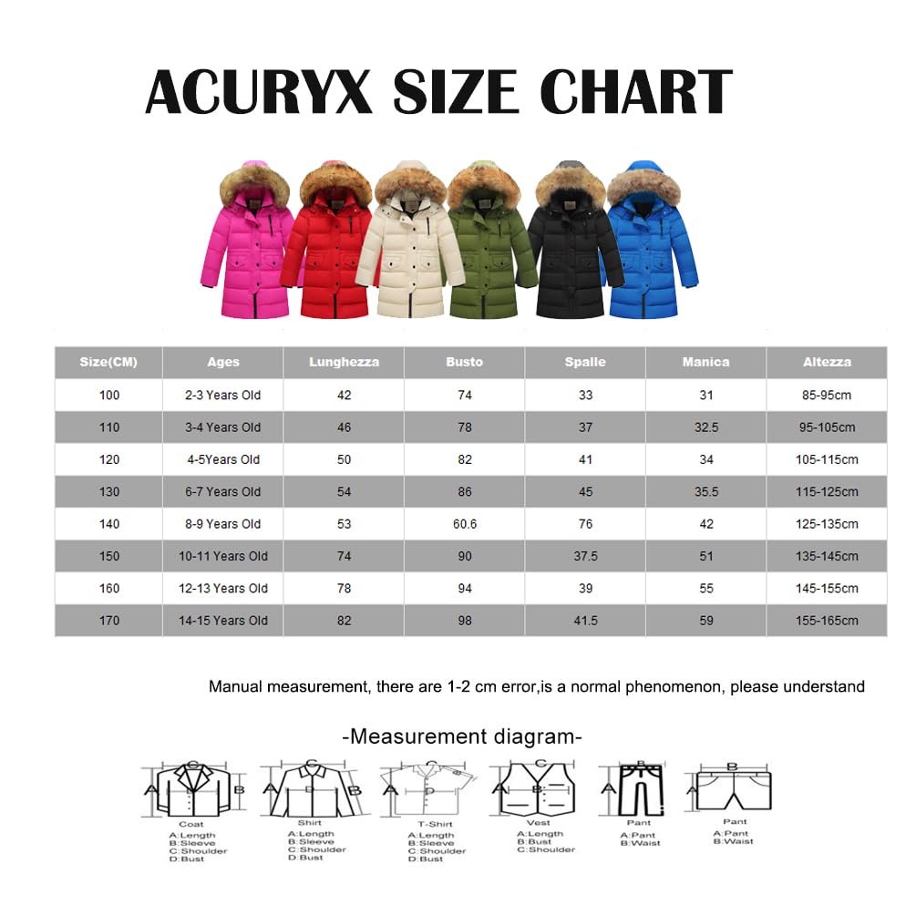 Abrigo Largo Invierno para Niño Niña Chaqueta Plumas con Capucha Ropa de abrigo de Invierno Caliente Acolchada Largo