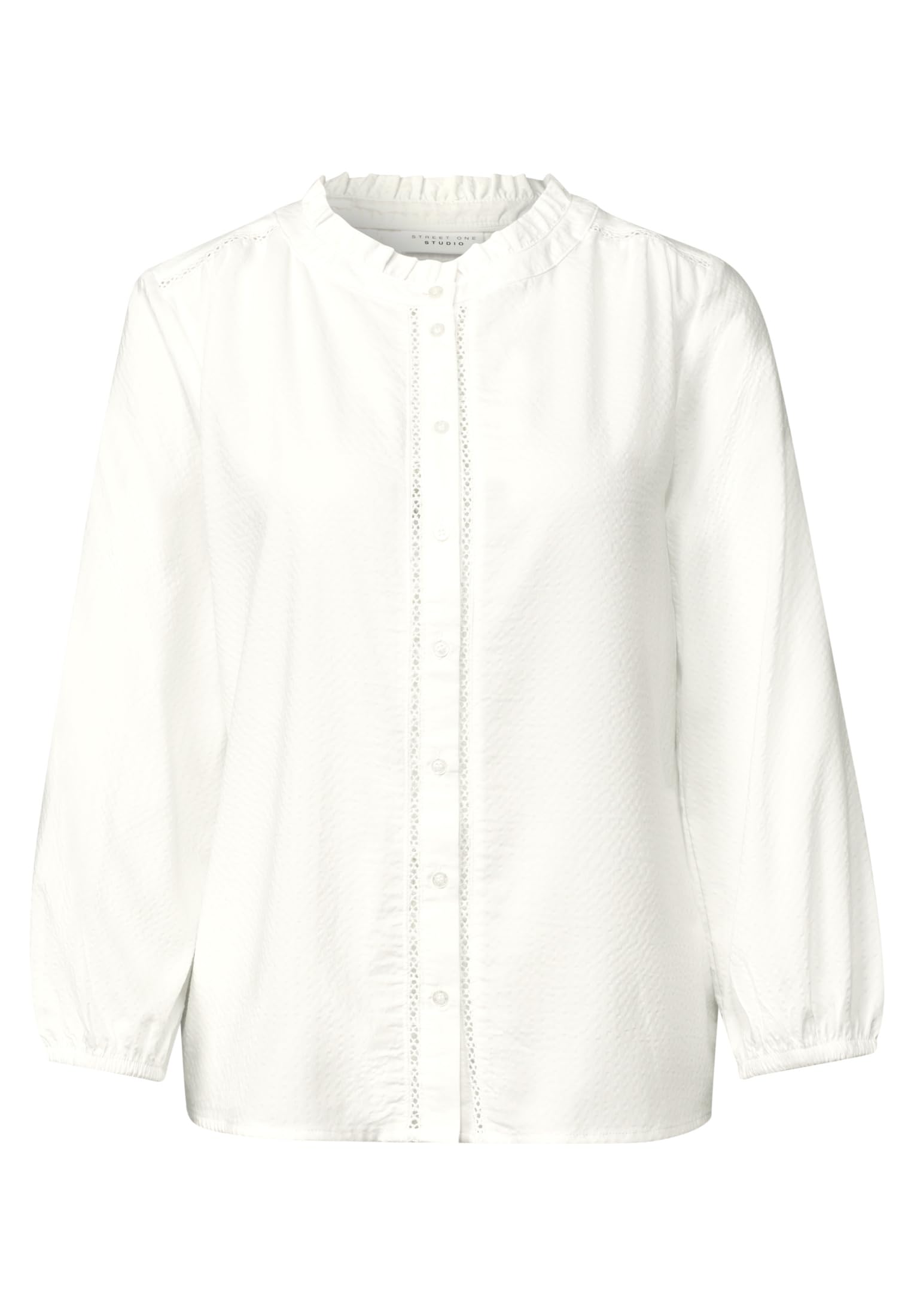 Street One Studio Damen 3413417 3/4-Arm Seersucker Tunika mit Tapedetails (1er Pack)