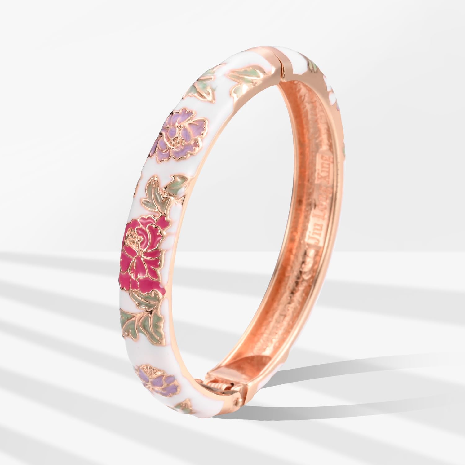 UJOY Vintage Bracelet Colorful Cloisonne Women Hinged Bangles Enameled Bracelets Jewelry Gifts 55A82 - Image 5