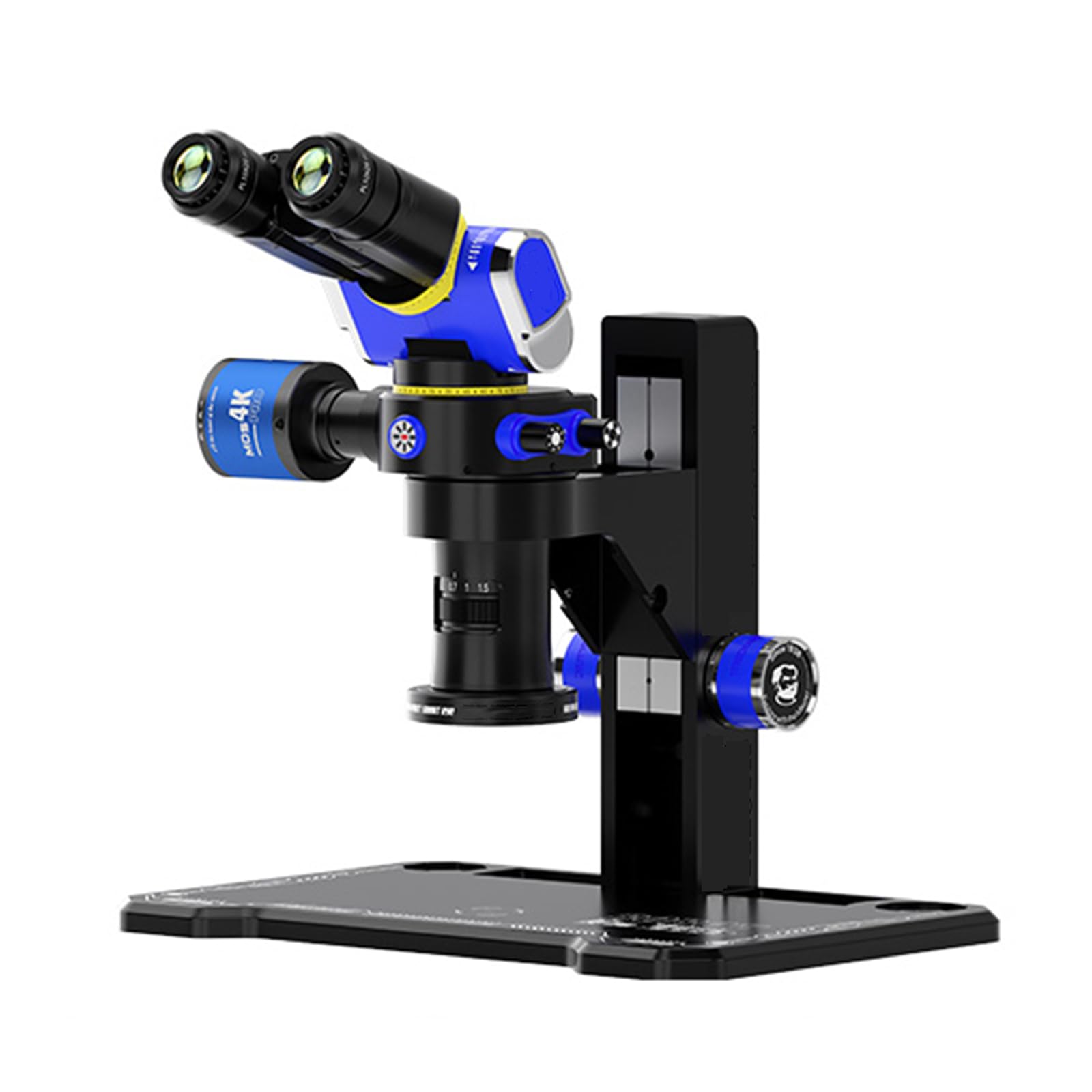 Mikroskop lornetkowy, 7-45-krotny zoom optyczny laboratoryjny, regulowane okulary PL10X25, soczewka pomocnicza 0,75x, światło pierścieniowe LED, idealne dla studentów i początkujących