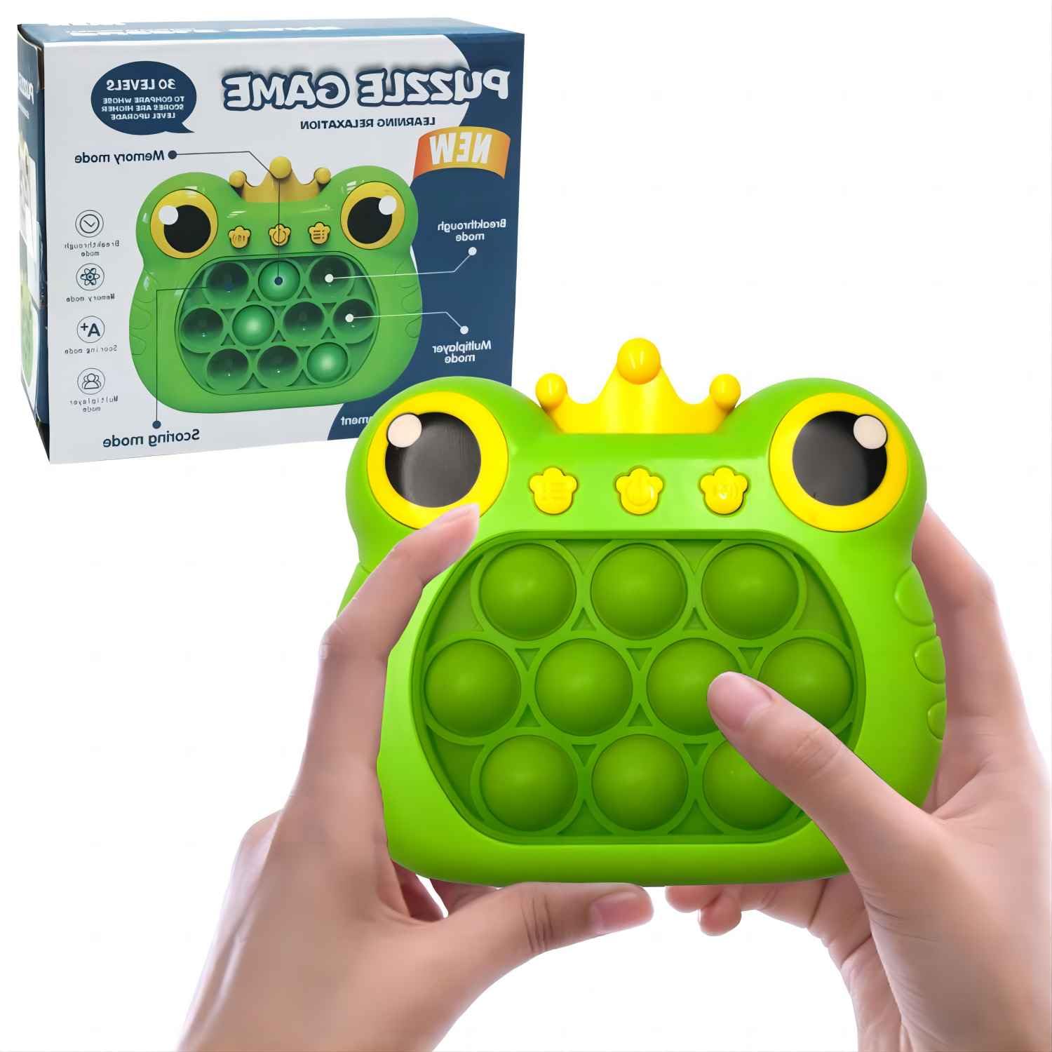 Pop Fidget Toys Handheld Game for Kids, Push Bubble Light up Sensory Toys for Kids, Quick Push Games Sensory Toys for Autistic Children, Stress Relief Toy Age 6 7 8 9 10 11 12 Year Old Boy Girl