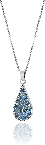 Tienda Collection Sterling SilverGold Over Sterling Silver Pressed Flower Pendant Necklace