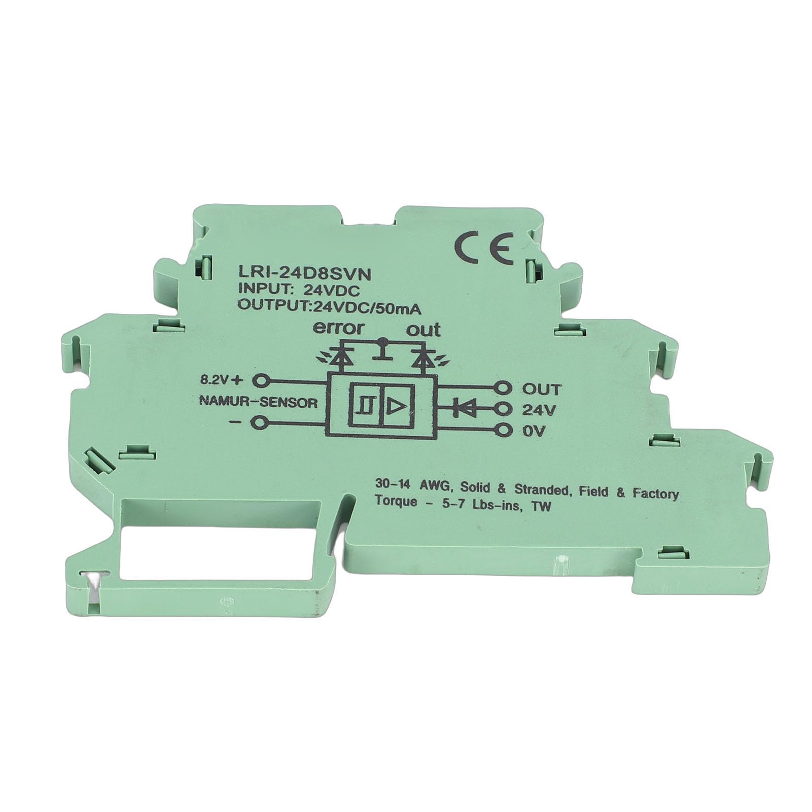 Módulo de relé de Estado Sólido, Bloque de Terminales Ultrafino, | Contactos de Aleación AgCdO, Conmutación de 50mA a 1kHz, Indicador LED de Fallo, Compatible con Sensor NAMUR, Ancho de 6.2