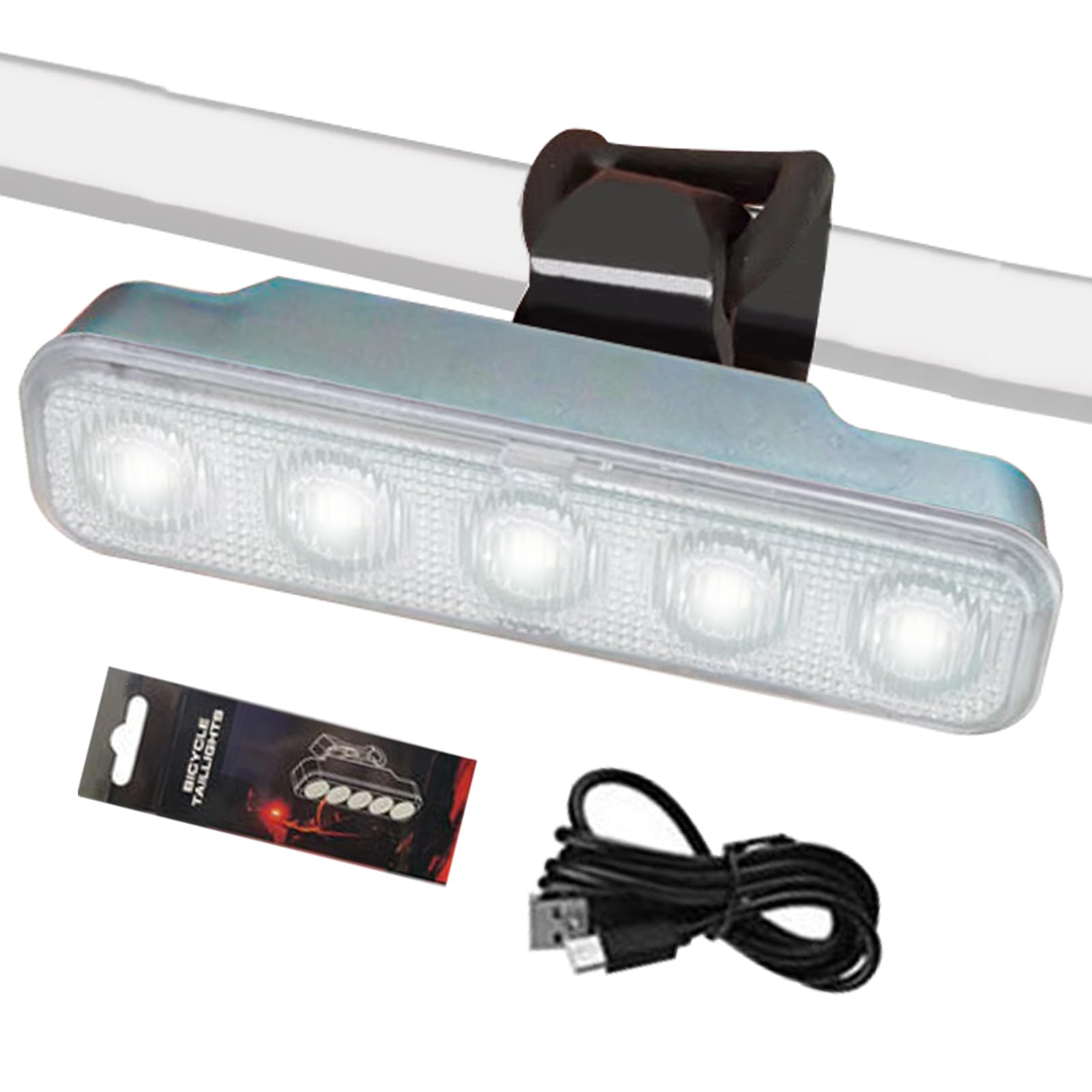 Bicycle Tail Light, Bright Rear Lights for Bike, Rechargeable Signal Lamp with 4 Modes, Flashing Warning Signs for Safety in Urban Cycling Night and