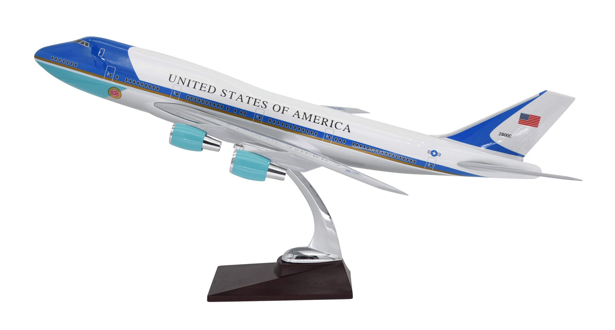 TANG DYNASTY 1:150 18.8inch B747-200 Air Force One ABS Resin Airplane Model,Diecast Plane,for Collecting and Gift