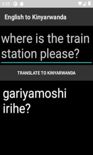 Language Translator English to Kinyarwanda