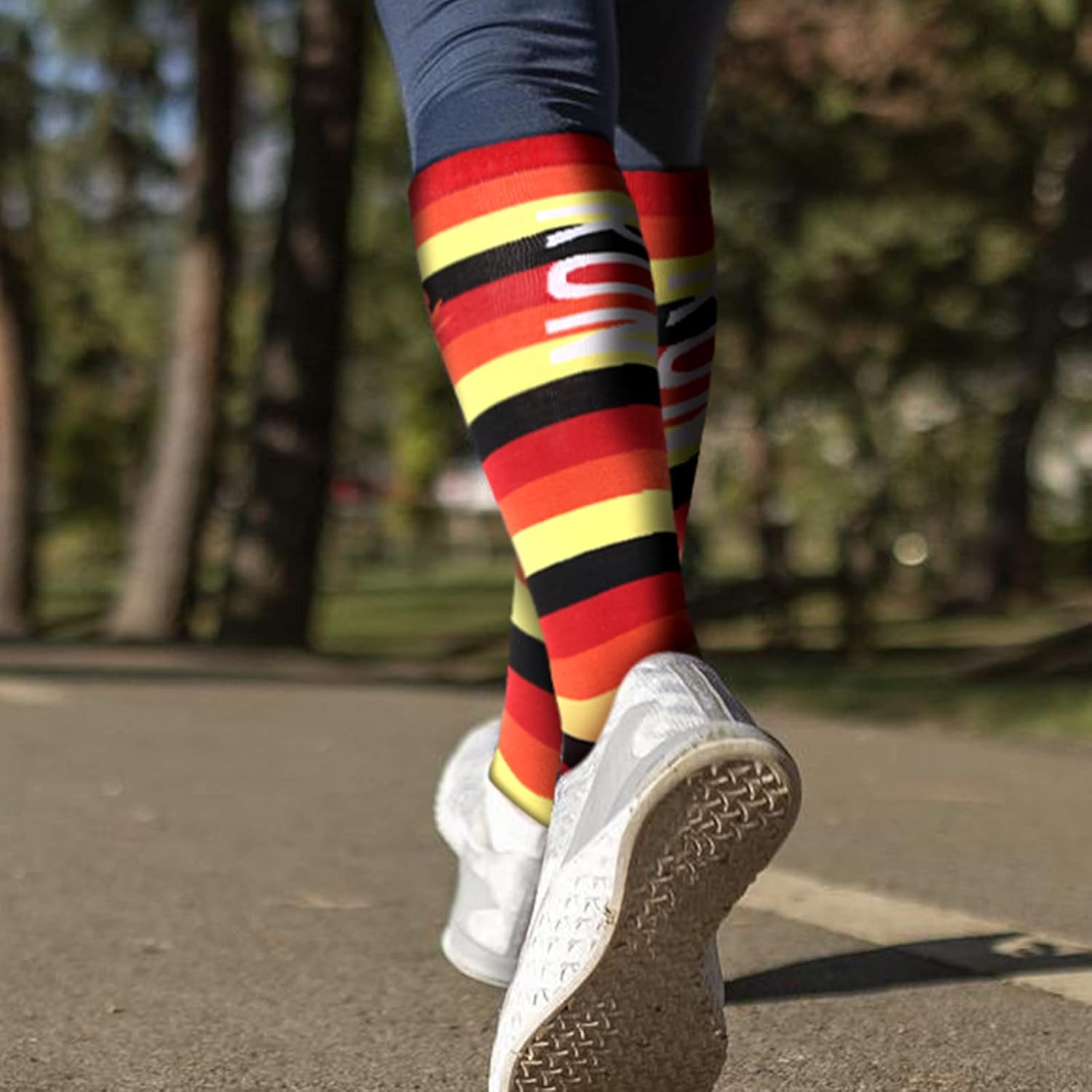 4 Pieces Thanksgiving Turkey Costumes Set for Women Includes Thanksgiving Holiday Tutus Turkey Headband Running High Sock Trot Cosplay Party Accessories - Image 5