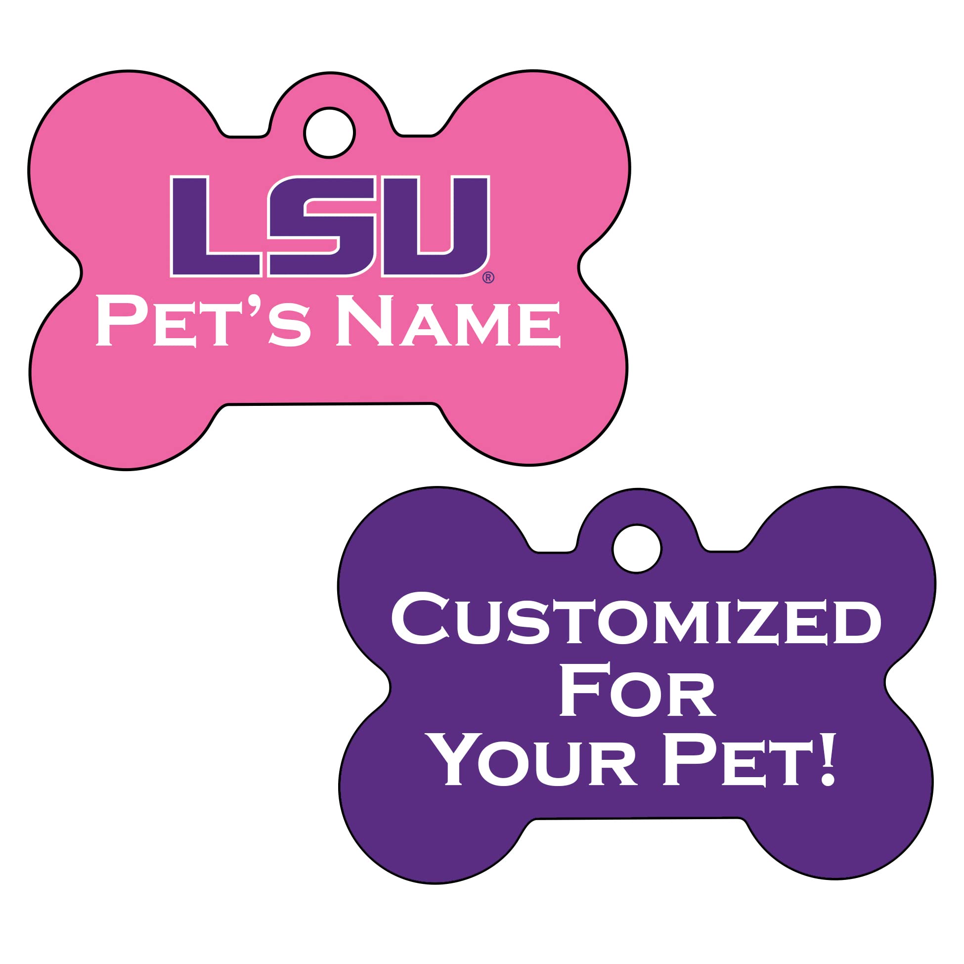 Pink 2-Sided Pet Id Dog Tag | Officially Licensed | Personalized for Your Pet c