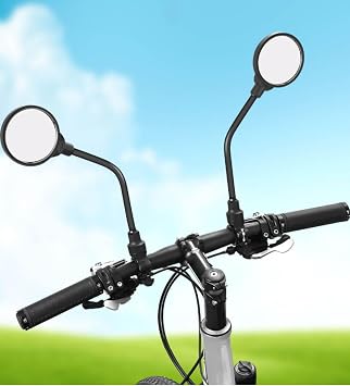 2 Pack Bike Mirror for Trek Roscoe kids Trek Session Mullet 2023, Bicycle Rear View Mirror 360 Adjustable Handlebar Rear View Mirror, Handlebar Rearview Mirror for Mountain Road Bikes