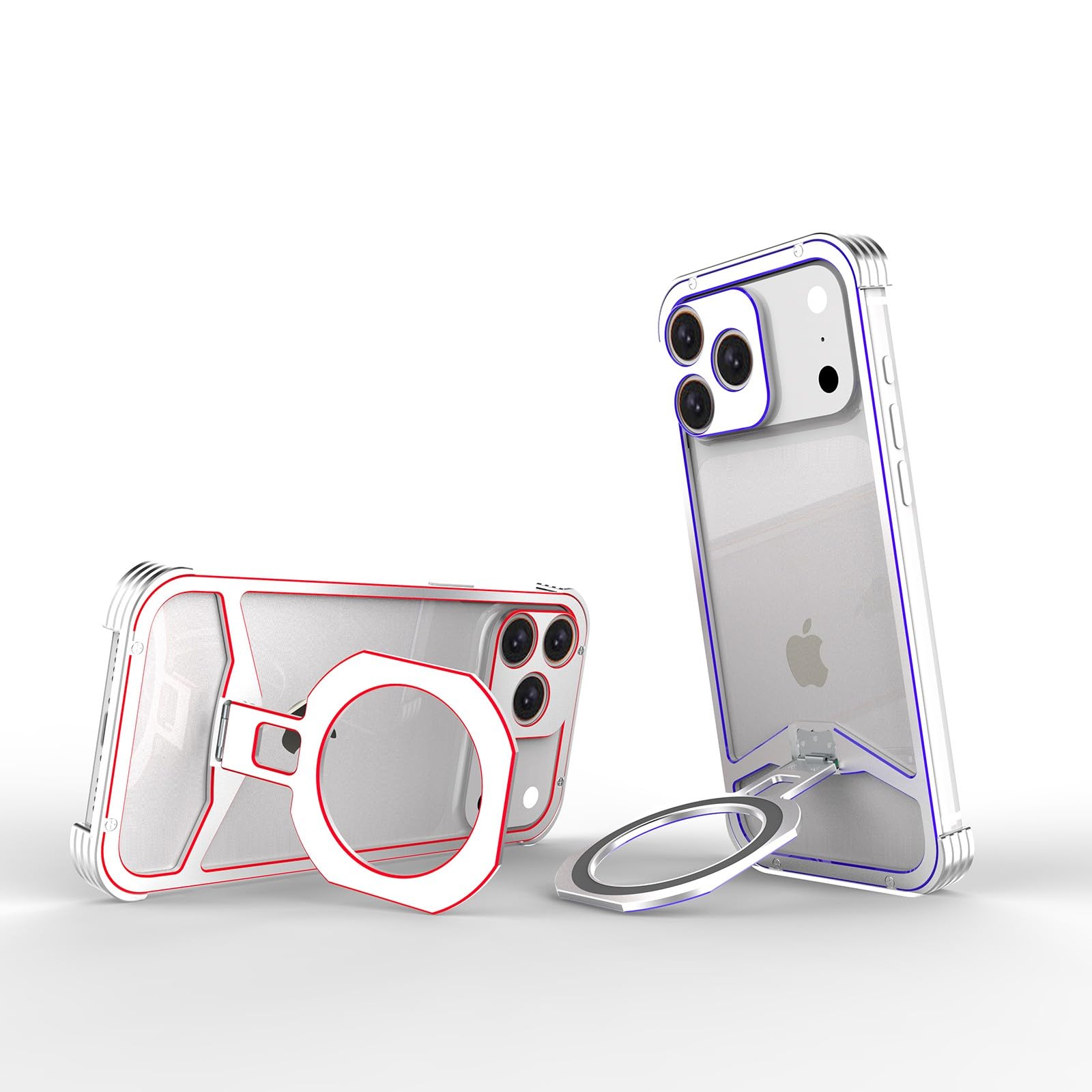 Coque compatible avec iPhone 17 Pro anneau magnétique orange - 6