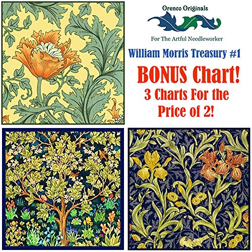 William Morris Deluxe Treasury #1-3 Counted Cross Stitch Patterns Charts