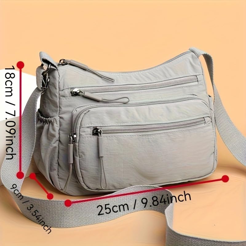 Bolso bandolera elegante multifunción para mujer, correa ajustable, diseño con múltiples compartimentos miniatura 2