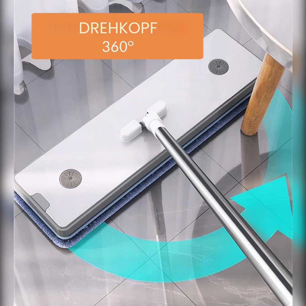 JOYBOS Handmopp mit Abtropffläche und Mikrofaser-Pads