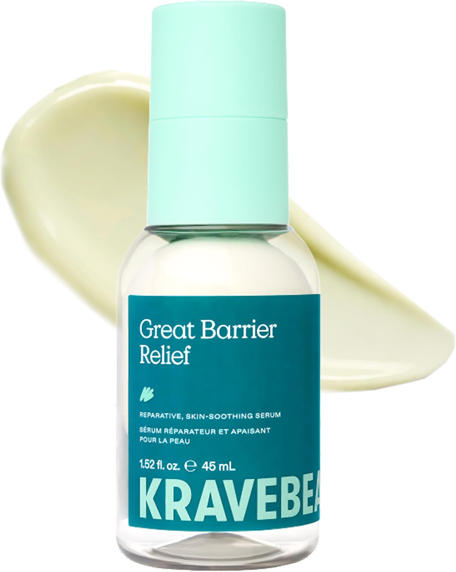 Great Barrier Relief Face Serum for Dry, Sensitive Skin, 45 mL | Soothing Serum Cream Hydrates & Supports Facial Skin Barrier with 10% Tamanu Oil, Niacinamide & Ceramides, Fragrance-Free