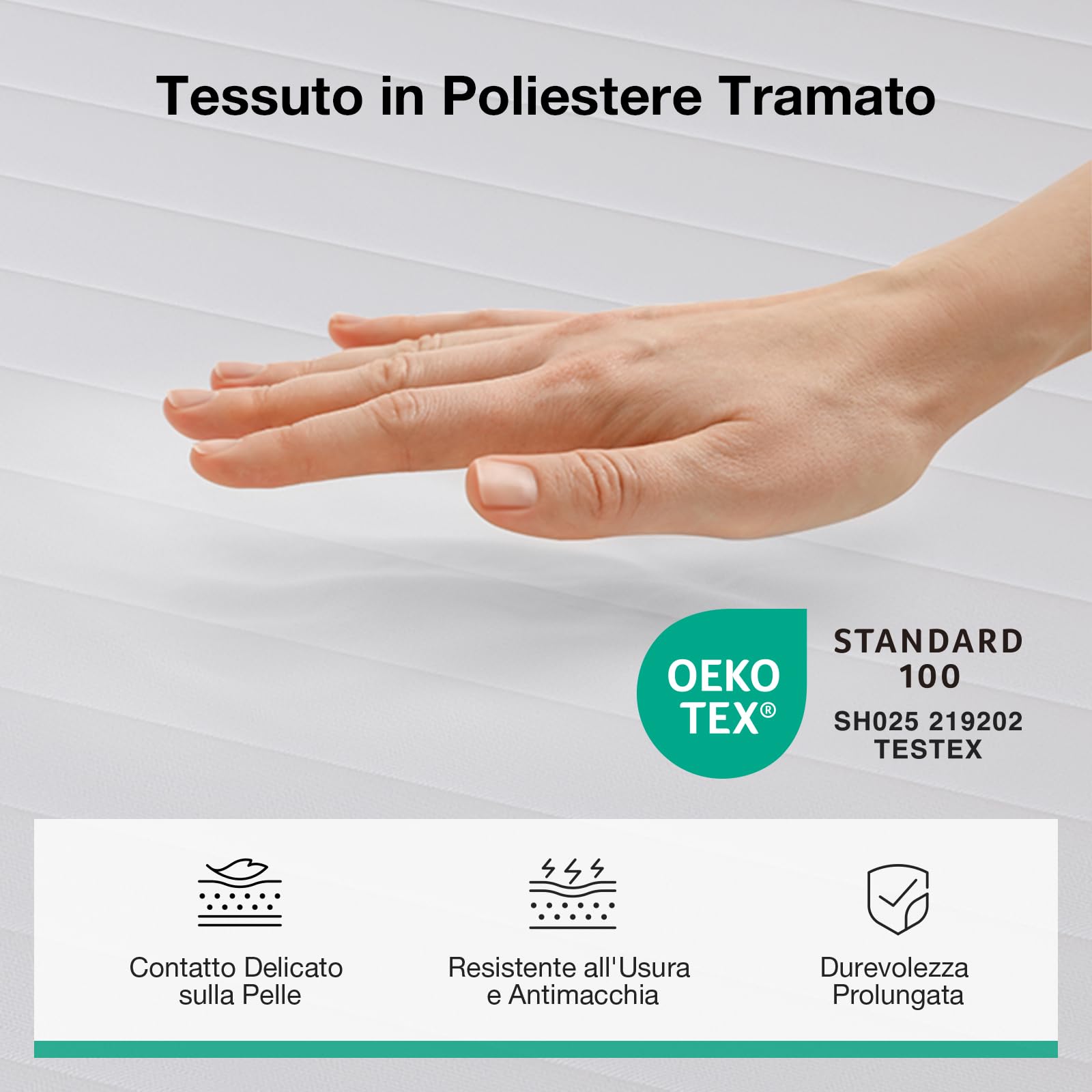 Novilla Materasso 160x190, Materasso Matrimoniale in Schiuma a Onde in Fibra di Bambù a 7 Zone 14cm, Durezza Media Supporto Perfetto Assorbente e Traspirante