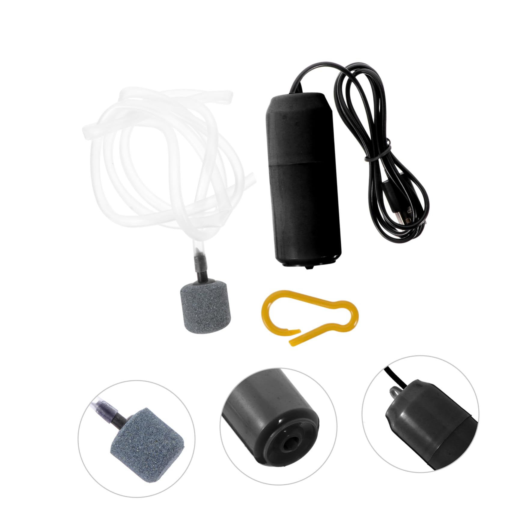 BESPORTBLE de oxigeno Pecera Portable Air Pump Fish Tank Aquarium pequeña de Agua Tanque de oxigeno portatil burbujeador de Acuario portátil de Agua de Acuario USB