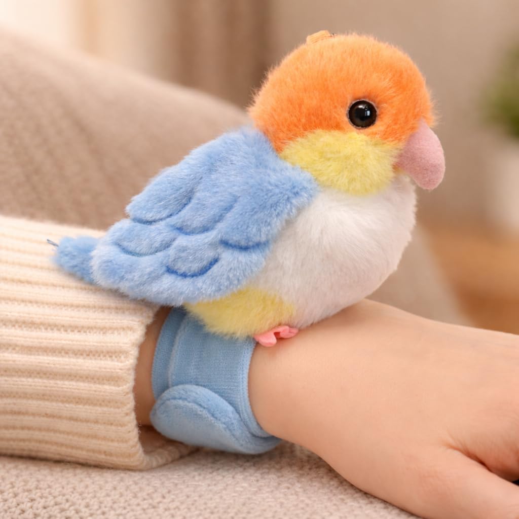 Babique Plush Bird Wristband Toy for Kids | Soft Stuffed Animal Slap Band Bracelet | Cute Baby Soft Toy Wrap Wristband for Boys & Girls | Mini Colorful Plush Gift for Kids-image-10