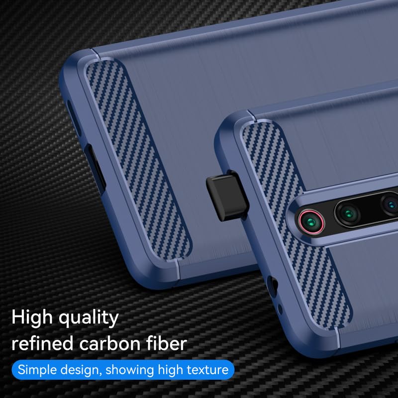Image of Hybrid Carbon Fiber Back Case for Redmi K20 Pro / K20 (Blue)