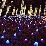 Outdoor Solar Garden Lights, 5M 20 LED 8 Modes Solar Powered Landscape Mushroom Fairy String Lights Waterproof Solar Stake Mushroom Lamp for Pathway, Patio, Front Yard Decoration (20LED Multicolor)
