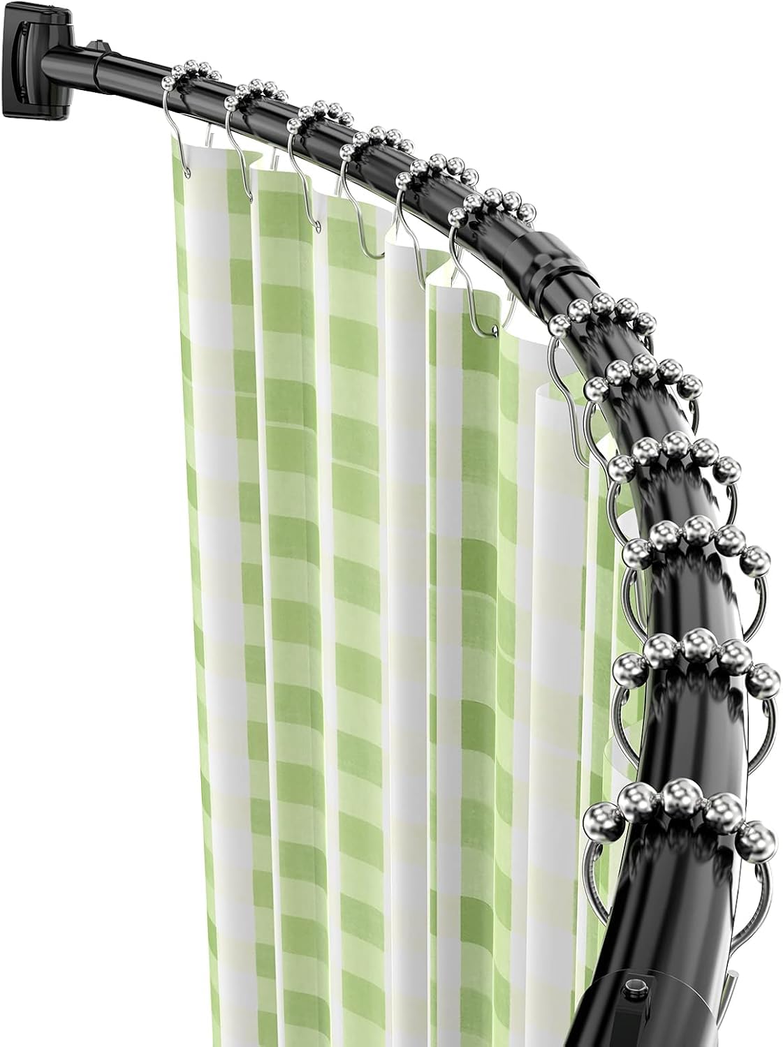 Tenda da doccia in microfibra 180x200cm-nero - Tendance